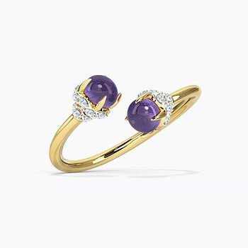 Plum Glow Diamond Ring