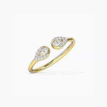 Twin Drop Diamond Ring
