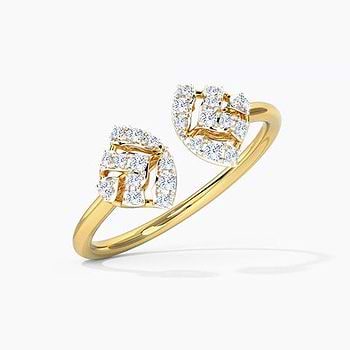 Duo Flare Diamond Ring
