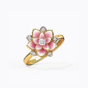 Magnificent Lotus Diamond Ring