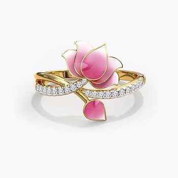 Intertwine Lotus Diamond Ring