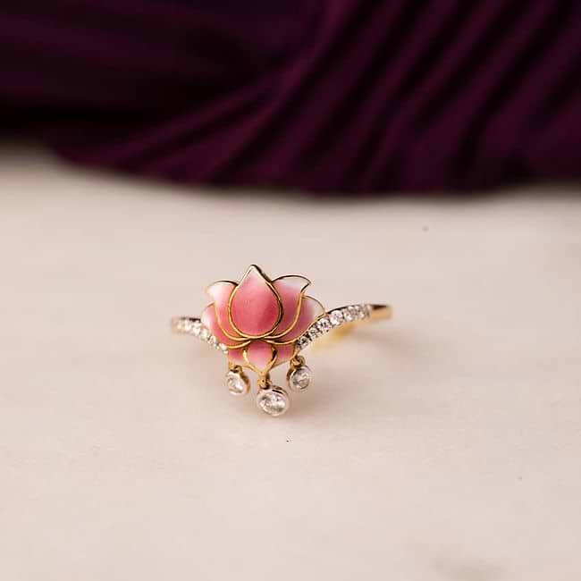 Shop Radiance Lotus Diamond Ring Online CaratLane US