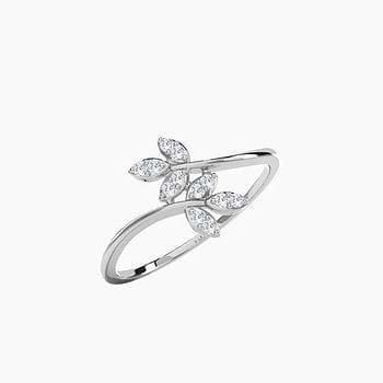 Glow Petals Platinum Ring