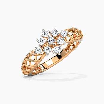Florid Mesh Diamond Ring