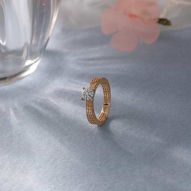 Shop Mesh Cluster Diamond Ring Online CaratLane US