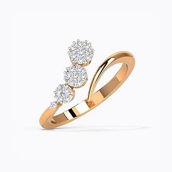 Trine Cluster Diamond Ring