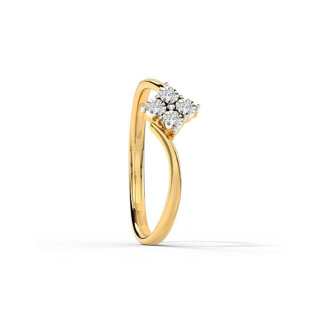 Spire Tiara Ring - with Round Diamond