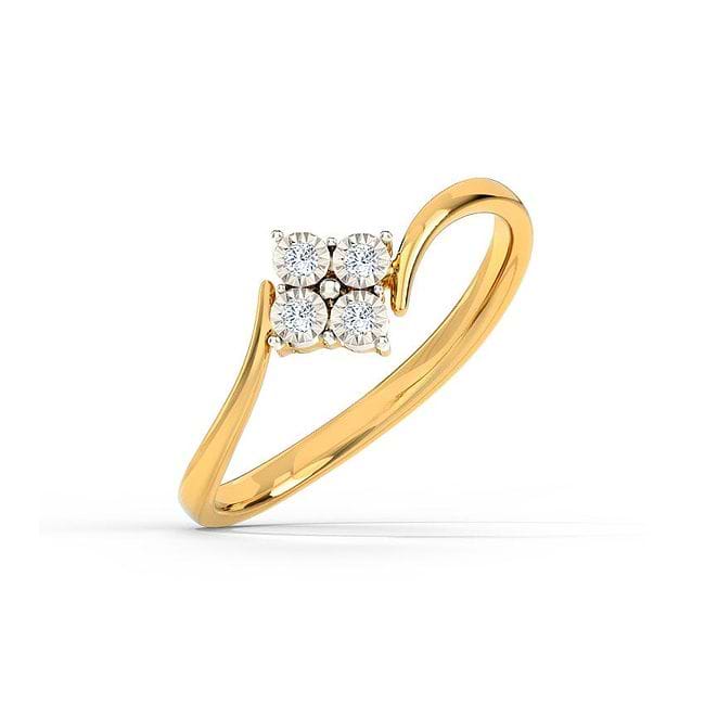 Classic Fern Gold Ring | Timeless Diamond Rings For Her | CaratLane