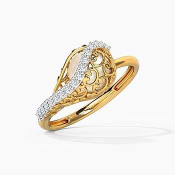 Jisha Ornate Pearl Ring