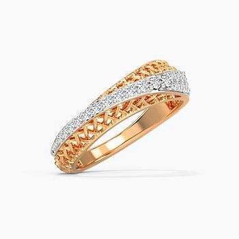 Stylish Weave Diamond Ring