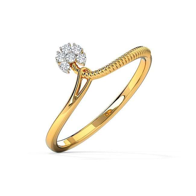 14K Yellow Gold Mens 1/3 carat Diamond Ring