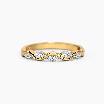 Isabella Wavy Diamond Band