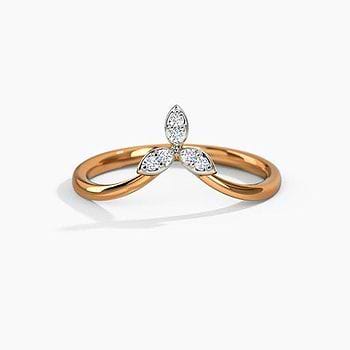 Acacia Chevron Diamond Ring 