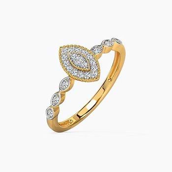 Glossy Marquise Diamond Ring