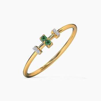 Rectangular Streak Gemstone Ring