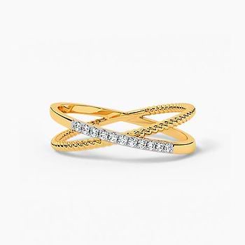 Criss Cross Diamond Ring