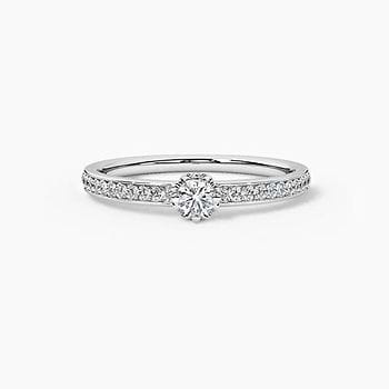 Zora Platinum Solitaire Ring