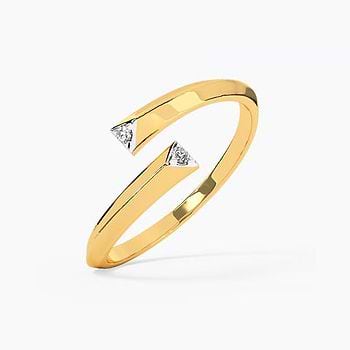 Angular Classic Diamond Ring