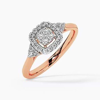 Cusion Cluster Promise Ring