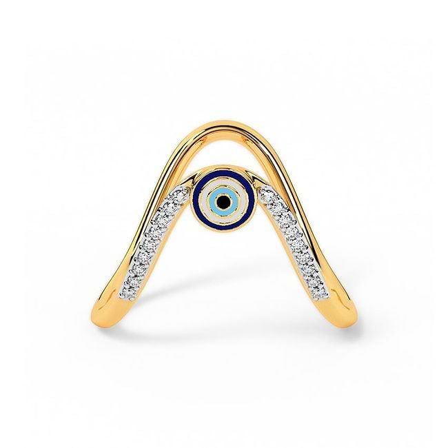 Smart Evil Eye Diamond Vanki Ring