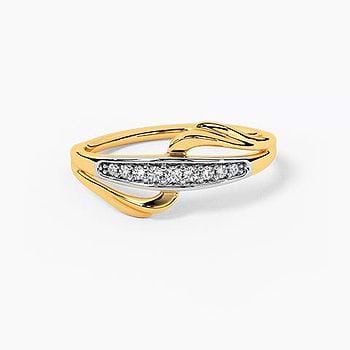Flowing Ribbon Diamond Ring