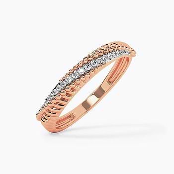 Slanting Spark Diamond Band