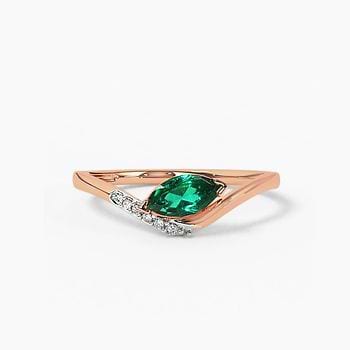Amber Moss Gemstone Ring