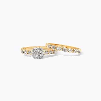Quad Diamond Bridal Set Ring