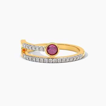 Scarlet Dazzle Gemstone Band
