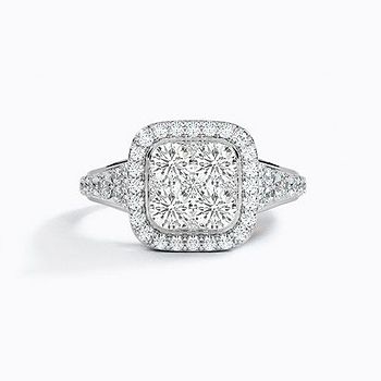 Cushion Rim Halo Composite Ring
