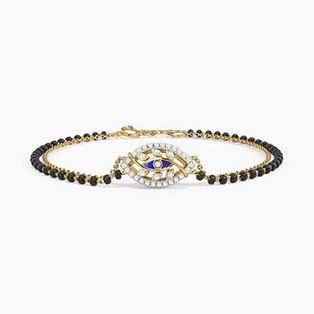 Kamya Evil Eye Diamond Mangalsutra Bracelet.