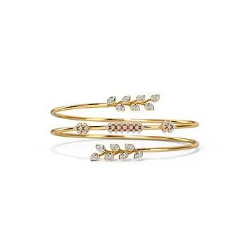 Alisha Floral Spiral Diamond Bracelet