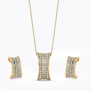 Glimmer Essence Diamond Pendant Set