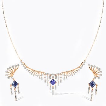 Blue Mirage Gemstone Necklace Set