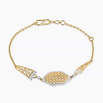 Rishvi Gold Chain Bracelet