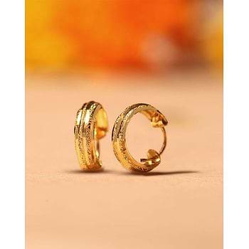 Shaina 22KT Gold Hoop Earrings