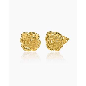 Rosy 22KT Gold Stud Earrings