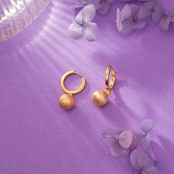  Sphere Gold Hoop Earrings