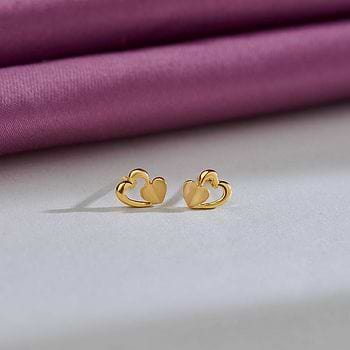 Timesless Love Gold Stud Earrings