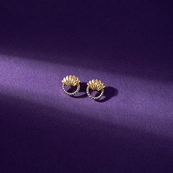 Mirage Gold Stud Earrings