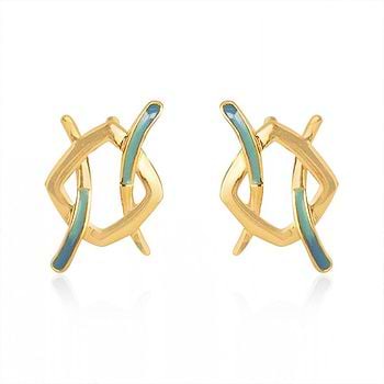 Divisha Gold Stud Earrings