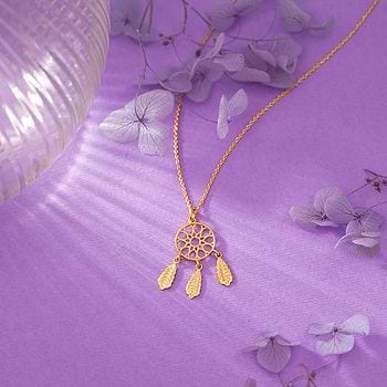 Dream Catcher Gold Chain Necklace