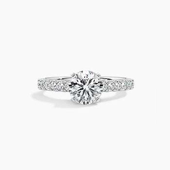 Cathedral French Solitaire Mount Ring