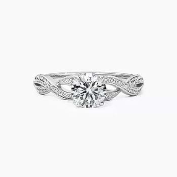 CrissCross Classic Solitaire Mount Ring