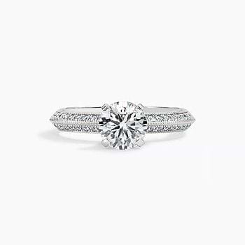 Sharp Edged Solitaire Mount Ring