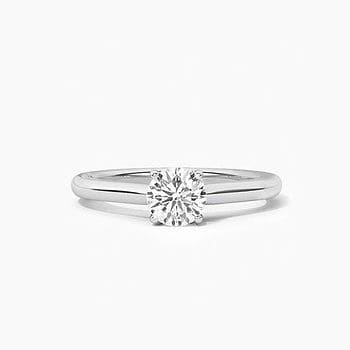 4 P Petite Solitaire Mount Ring
