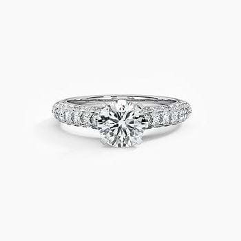 Dome Row Solitaire Mount Ring