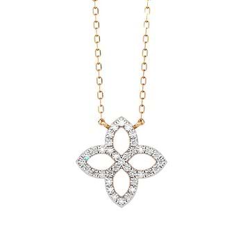 Rose Bloom Sparkle Diamond Necklace