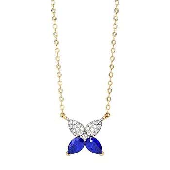 Midnight Wings of Wonder Gemstone Necklace