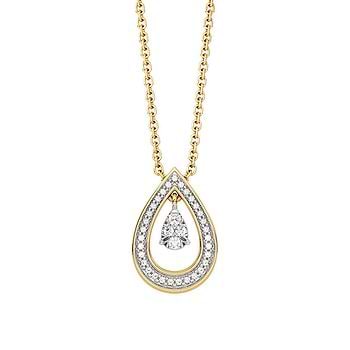 Sunlit Raindrop Diamond Pendant